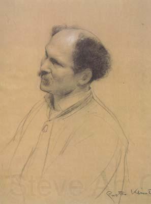 Gustav Klimt Half-Length Portrait with Three-Quarter View of an Older Man,from the Left (ceiling painting at the Burgtheater in Vienna) (mk20) France oil painting art